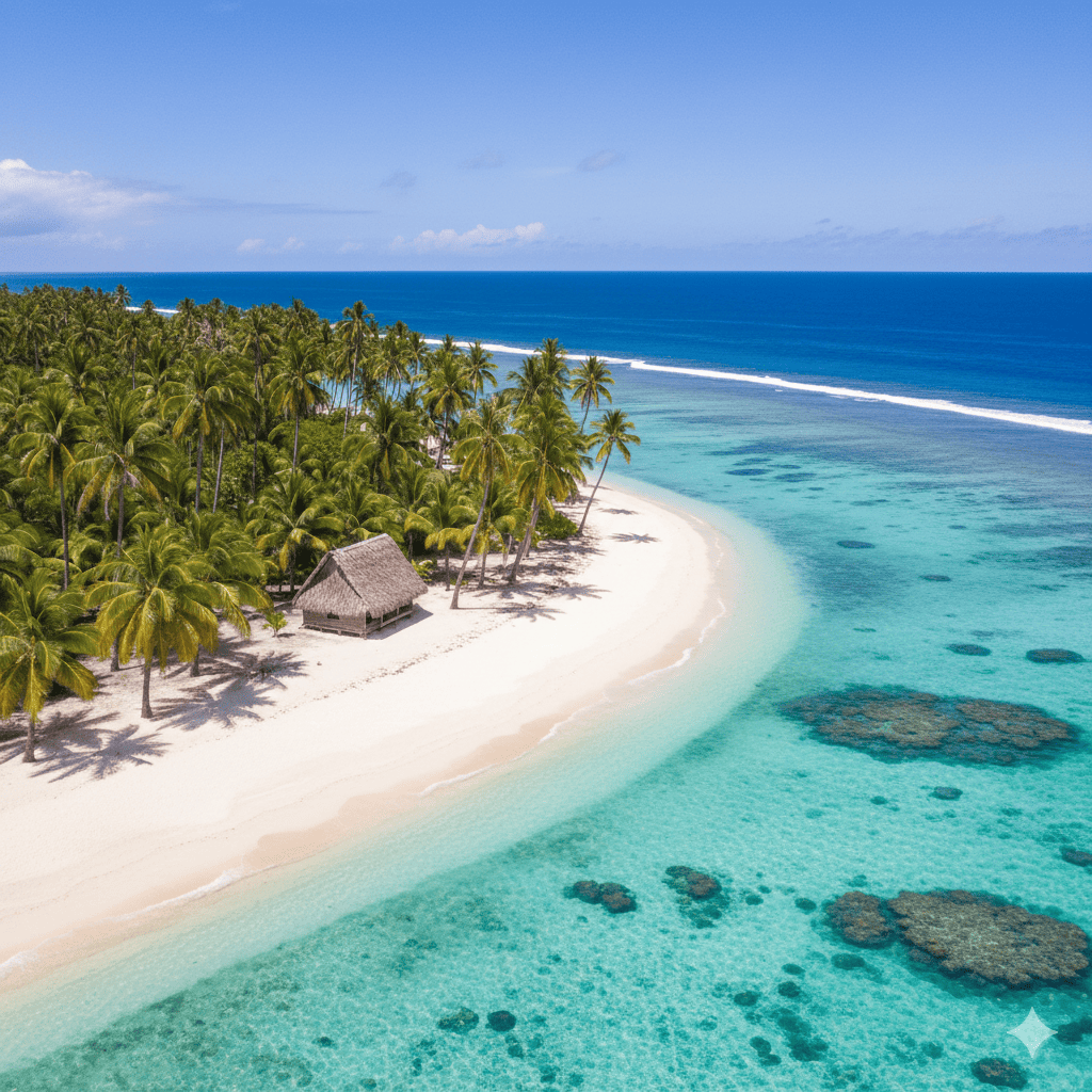 Paket tour Fiji 9 hari 8 malam 2026 dari Jakarta, wisata pulau tropis Fiji, island hopping, budaya lokal, Qantas Airlines